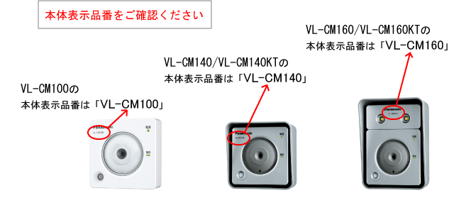 写真：センサーカメラ対象品番の確認方法